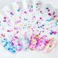 6 Color Round Polka Dot Mermaid Glitter Set  (1MM-3MM Mix)