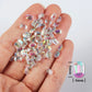 6MM Rectangular Rainbow Rhinestone (Nail Art, Decoden, Caboochons)