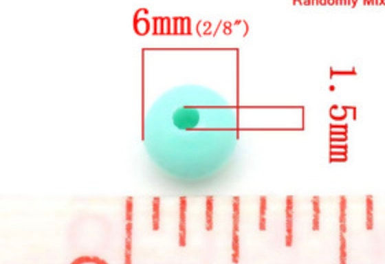 6MM/8MM Pastel Round Acrylic Spacer Beads