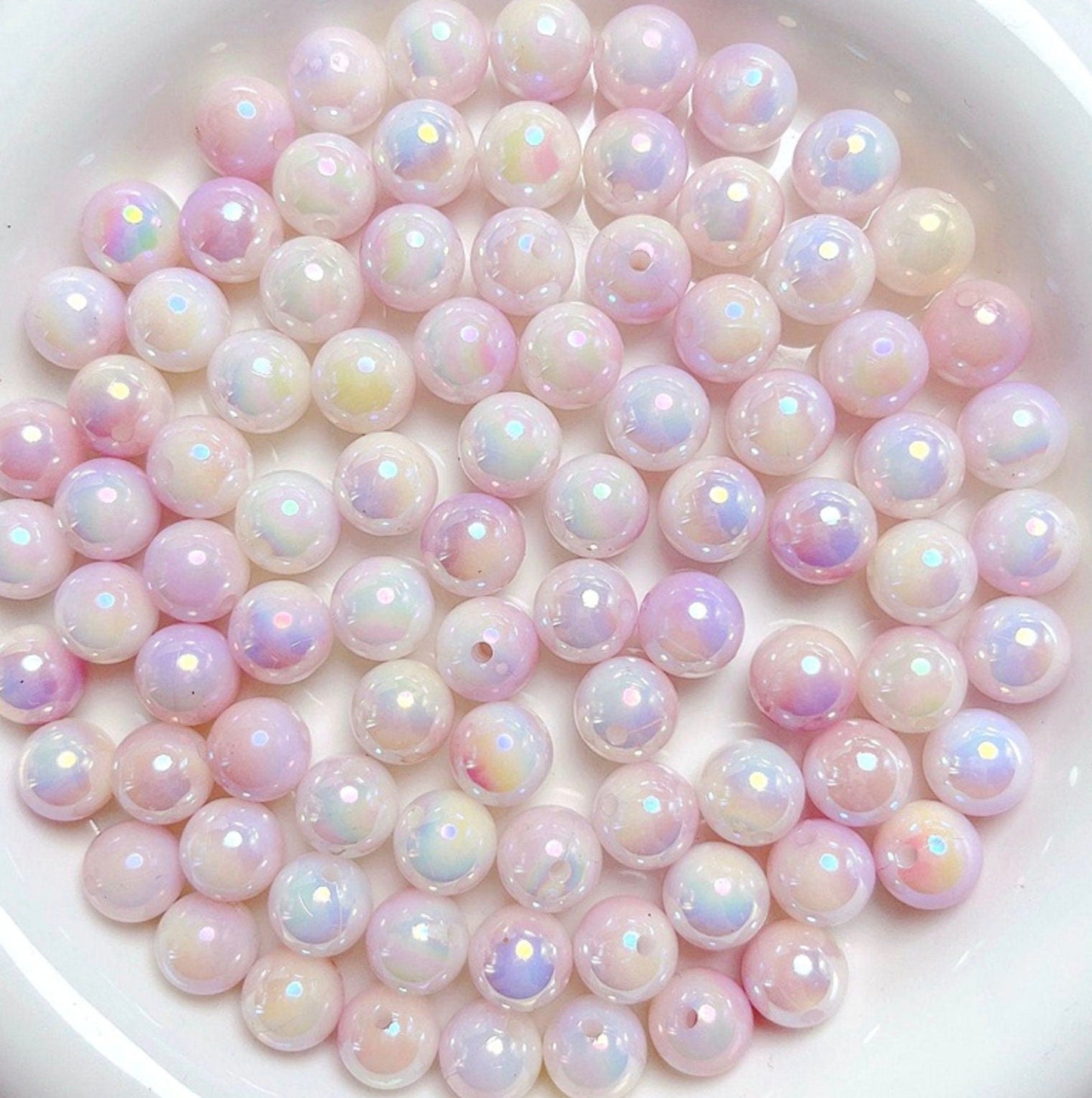 6MM/8MM/10MM AB Iridescent Mermaid Pastel Acrylic Beads