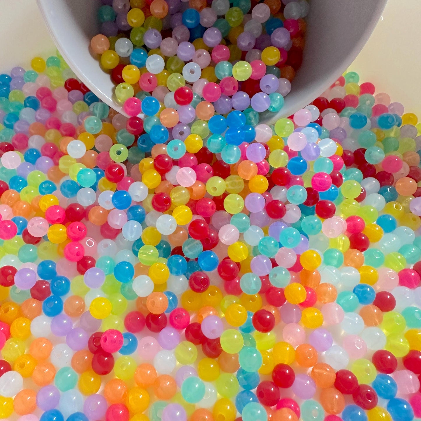 6MM/8MM/10MM/12MM Translucent Neon Acrylic Beads