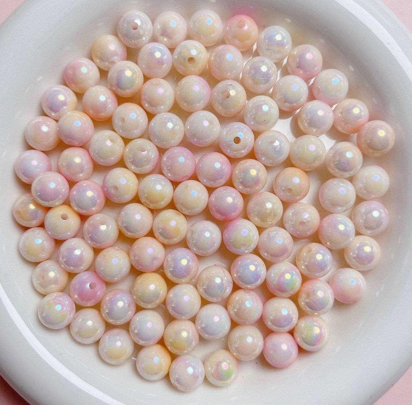 6MM/8MM/10MM AB Iridescent Mermaid Pastel Acrylic Beads