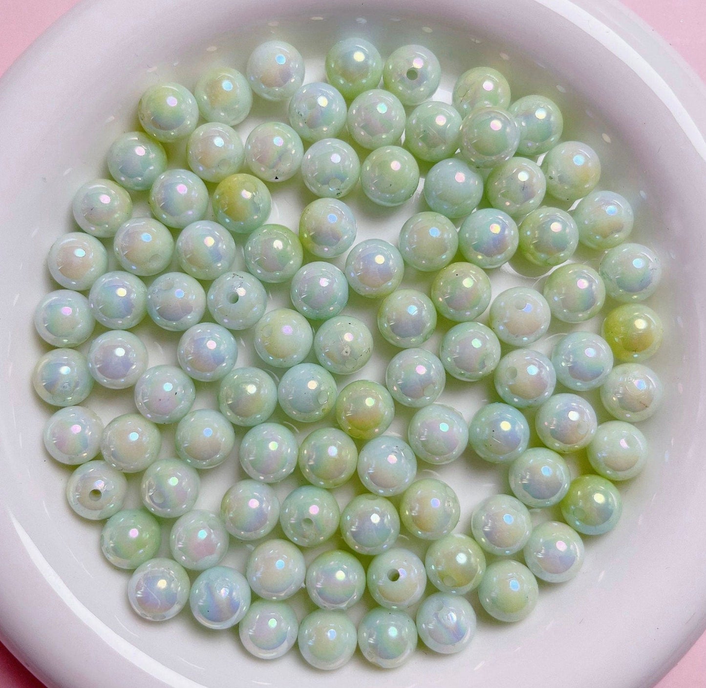 6MM/8MM/10MM AB Iridescent Mermaid Pastel Acrylic Beads