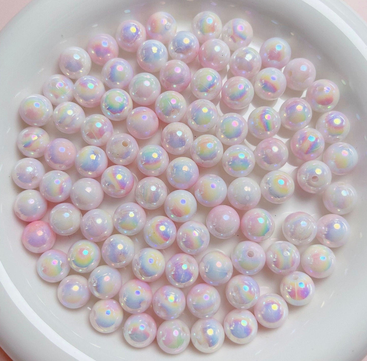 6MM/8MM/10MM AB Iridescent Mermaid Pastel Acrylic Beads