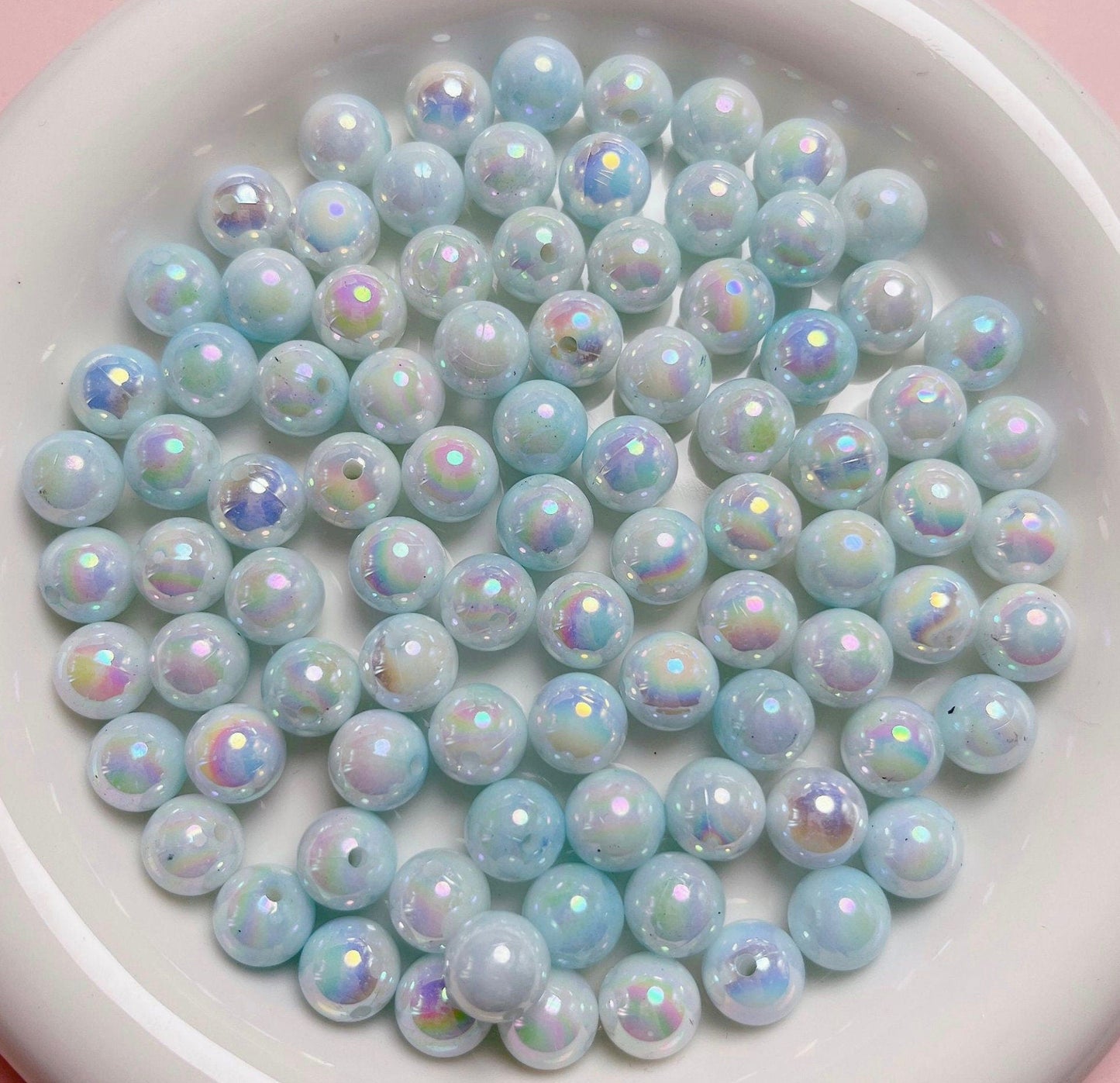 6MM/8MM/10MM AB Iridescent Mermaid Pastel Acrylic Beads