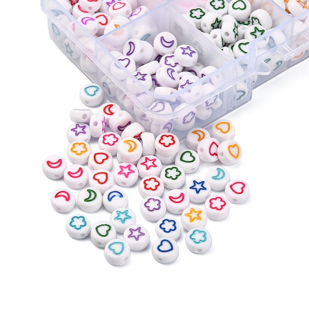 7MM Mixed Color Shapes Bead Set (400 beads per box, 50pcs per color)