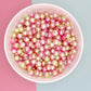 8MM Gold Pink Mermaid Gradient Acrylic Round Ball Beads