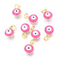 9.5MM 18K Gold Plated Brass Evil Eye Charm