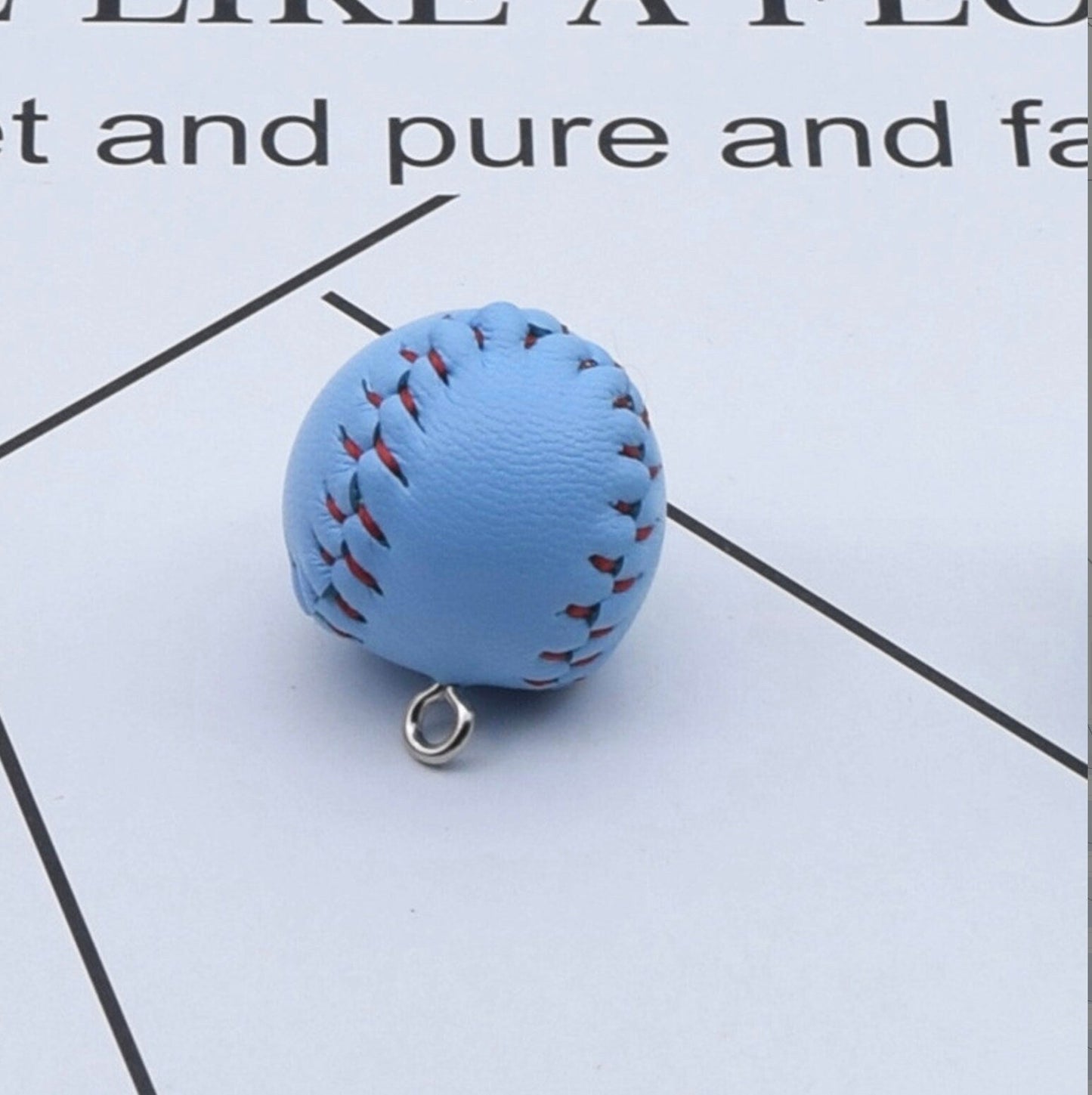 Baseball, Yellow Softball, and Bat Sports Themed Charms