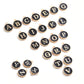 A-Z Individual Black Color Oil Drop Metal letters (12x14mm)