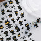 Black Cat, Animal Themed Pattern Nail Art Stickers