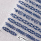 Blue Flower Pattern Nail Art Stickers