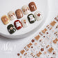 Brown Bear or Rainbow Bear, Animal Themed Nail Art Stickers