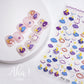 Bunny Cloud Night, Sky Themed 2D Nail Art Stickers (030)