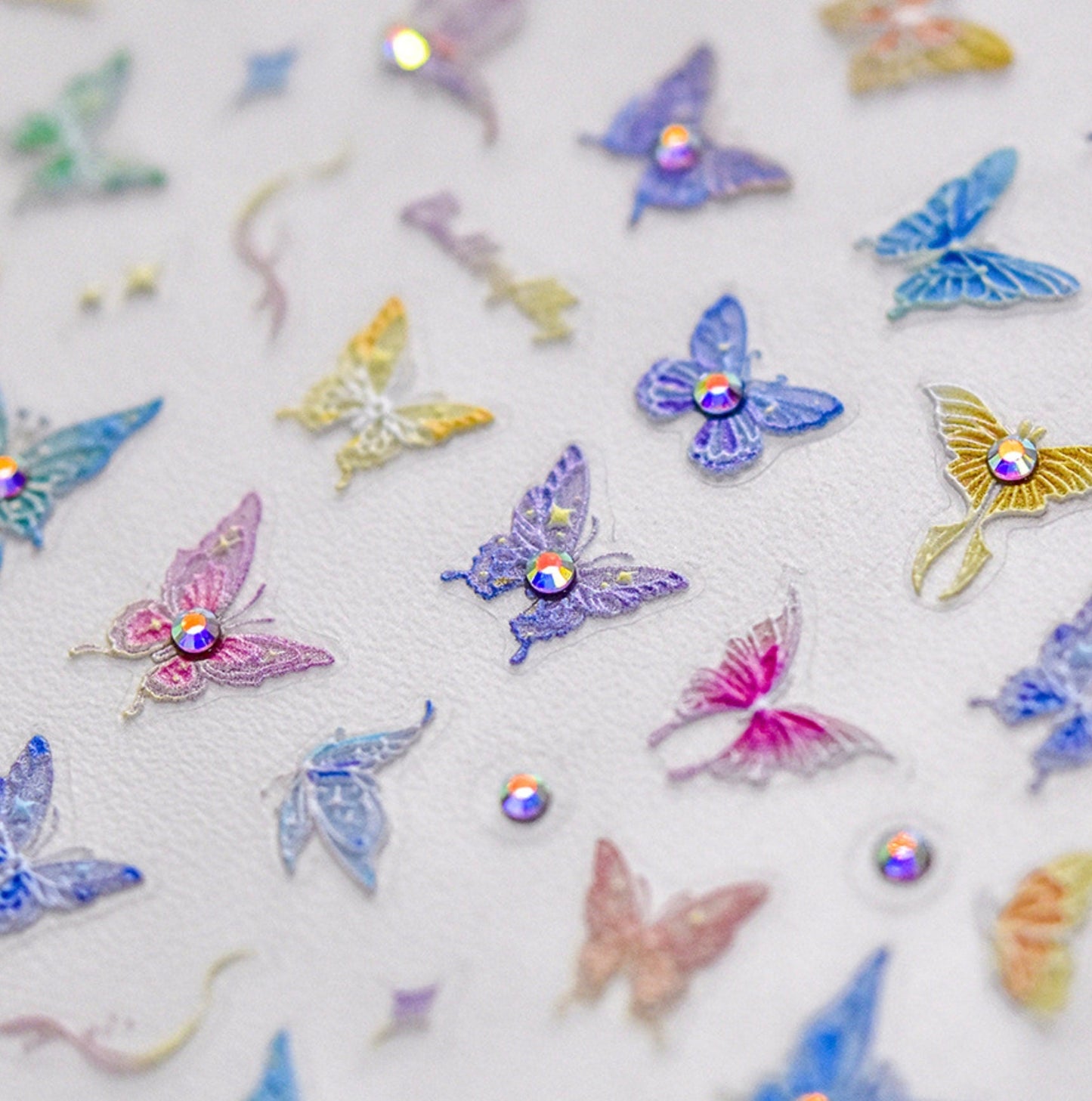 Butterfly Skies Themed Nail Art Stickers (to3188, to3189, to3190)