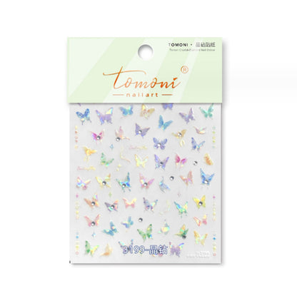 Butterfly Skies Themed Nail Art Stickers (to3188, to3189, to3190)