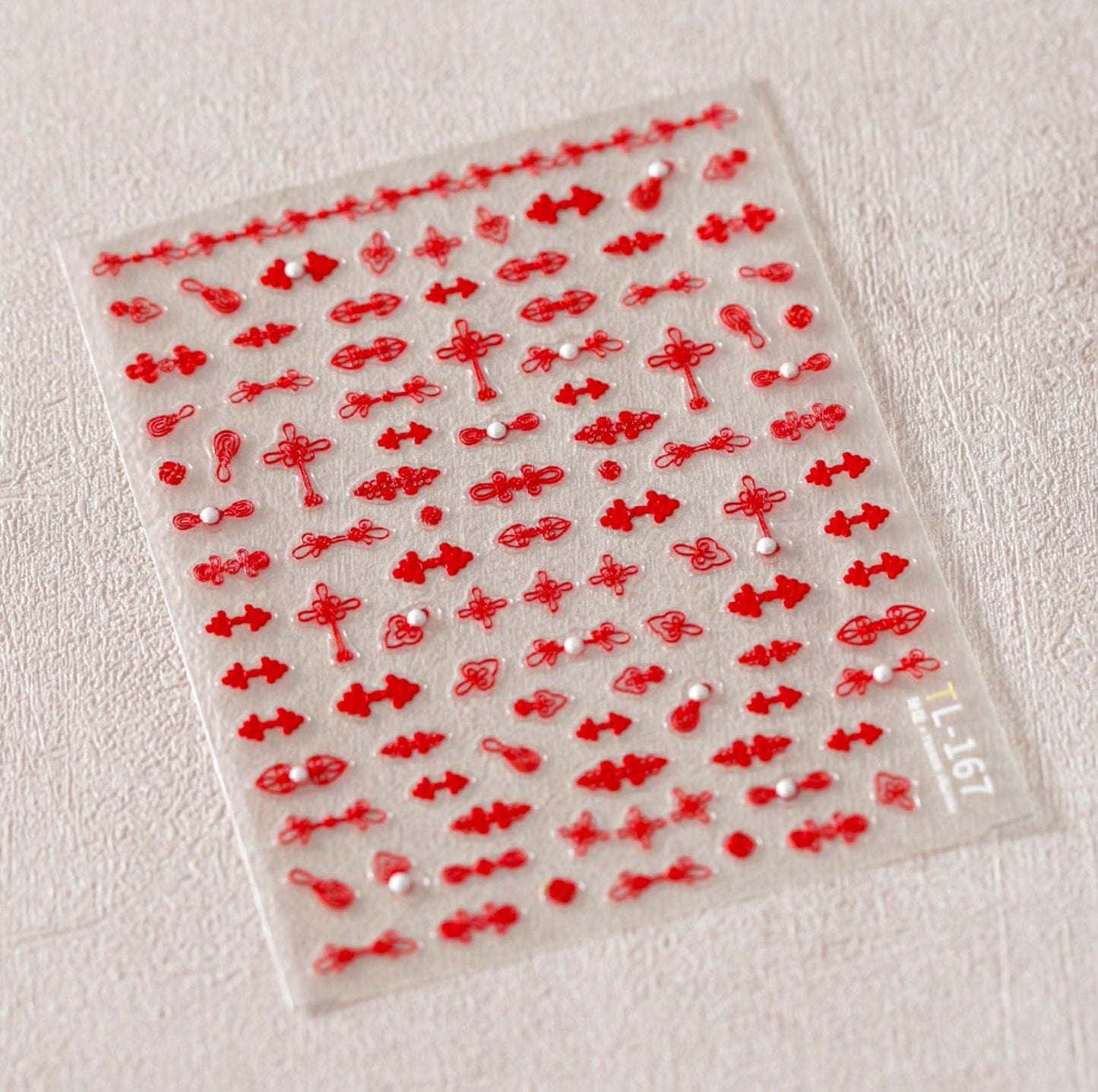 Chinese Knots (Black,Red,White) Nail Art Stickers (TL-165, TL-166, TL-167)