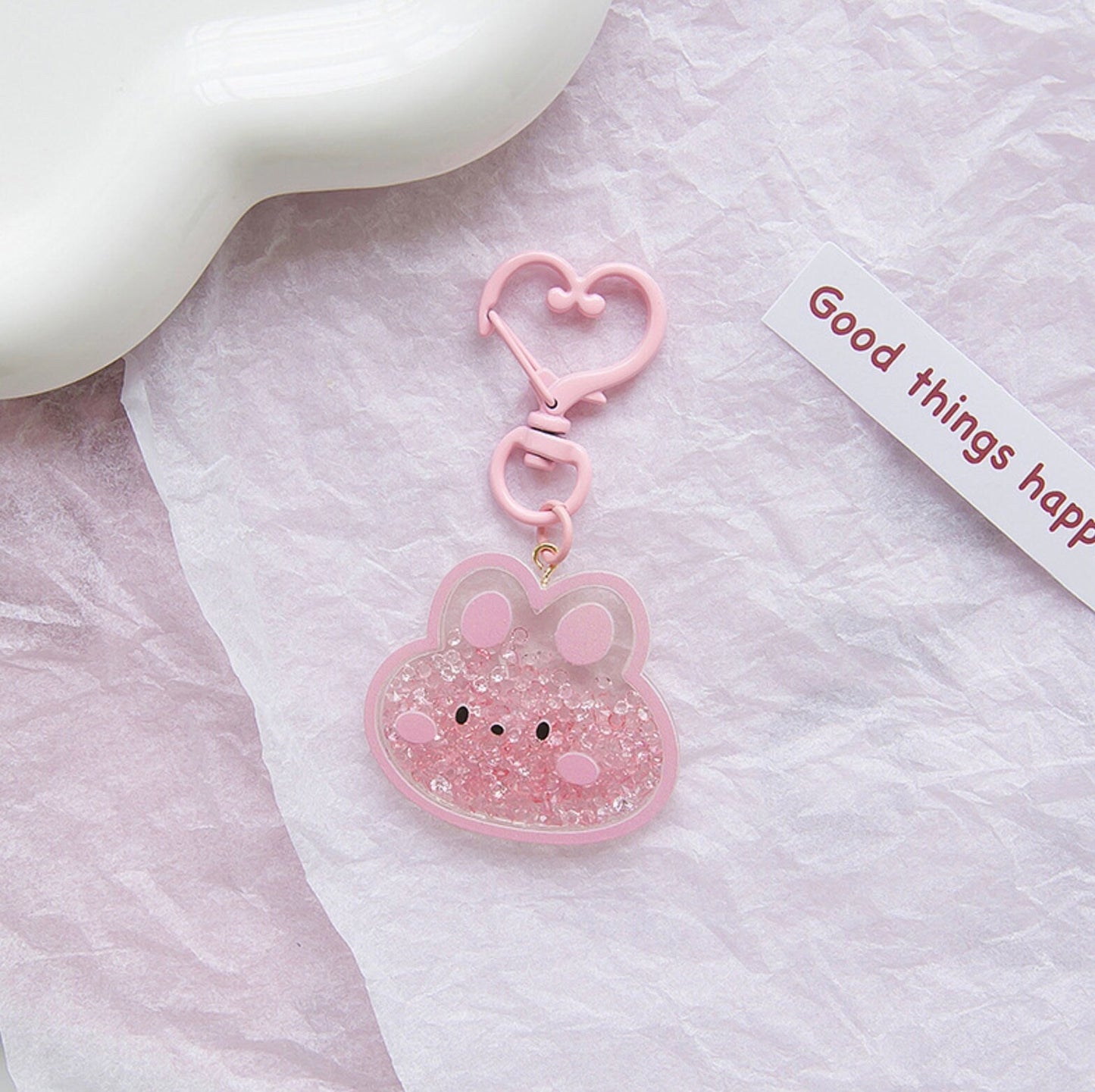 Cute Acrylic Animal Themed Charm Keychain, Key ring