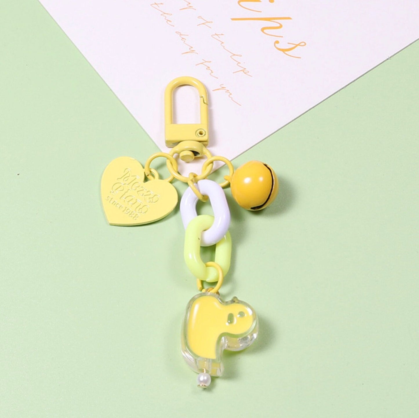 Cute Acrylic Chain Link, Animal and Flower Themed Keychain, Key ring