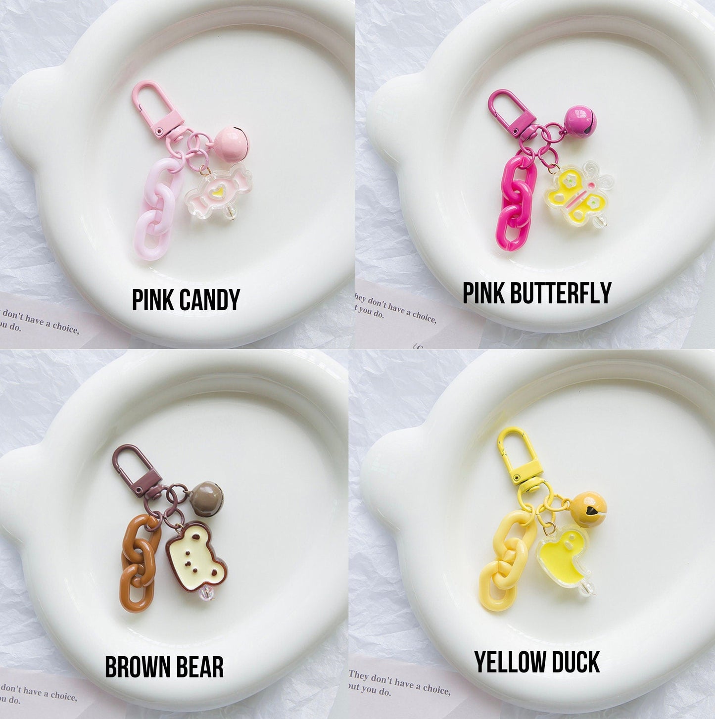 Acrylic Chain Link, Fruit Themed Keychain, Key ring