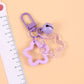 Cute Acrylic Double Star with Bell Keychain, Key ring