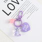 Cute Acrylic Love Bear with Star, Love Themed Keychain, Key ring
