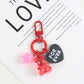 Cute Acrylic Love Bear with Star, Love Themed Keychain, Key ring