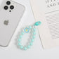Cute Acrylic Round Bead Strand with Flower Keychain, Key ring