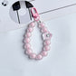 Cute Acrylic Round Bead Strand with Star Bead Keychain, Key ring