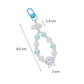 Cute Acrylic Round Strand with Iridescent Paws, Animal Themed Bead Keychain