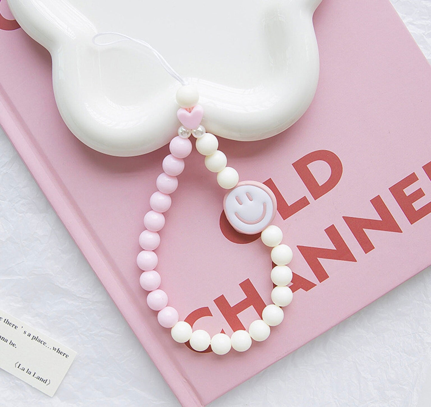 Cute Acrylic Happy Face Themed Lanyard, Phone Accessories