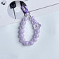 Cute Acrylic Round Bead Strand with Star Bead Keychain, Key ring