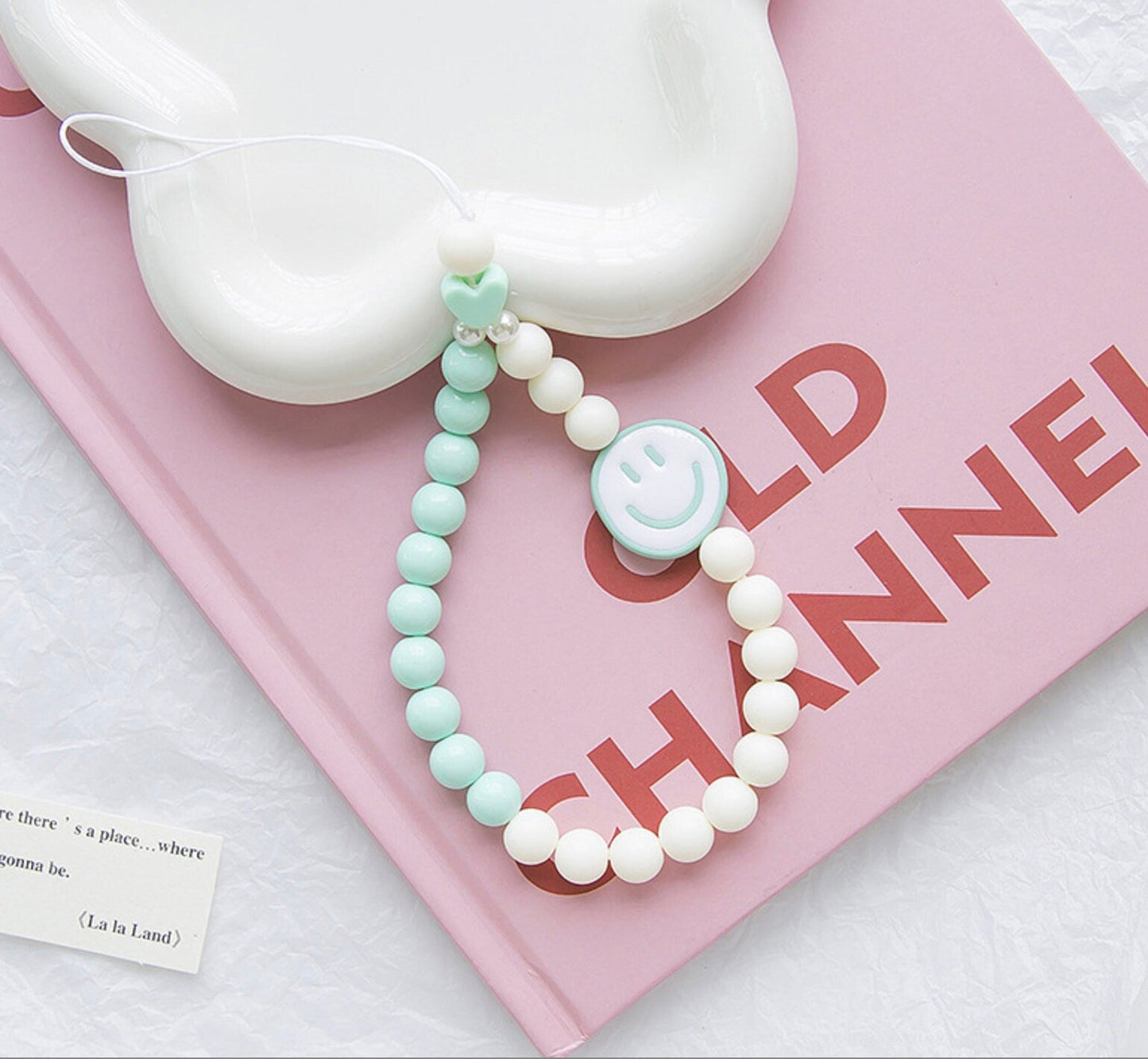 Cute Acrylic Happy Face Themed Lanyard, Phone Accessories