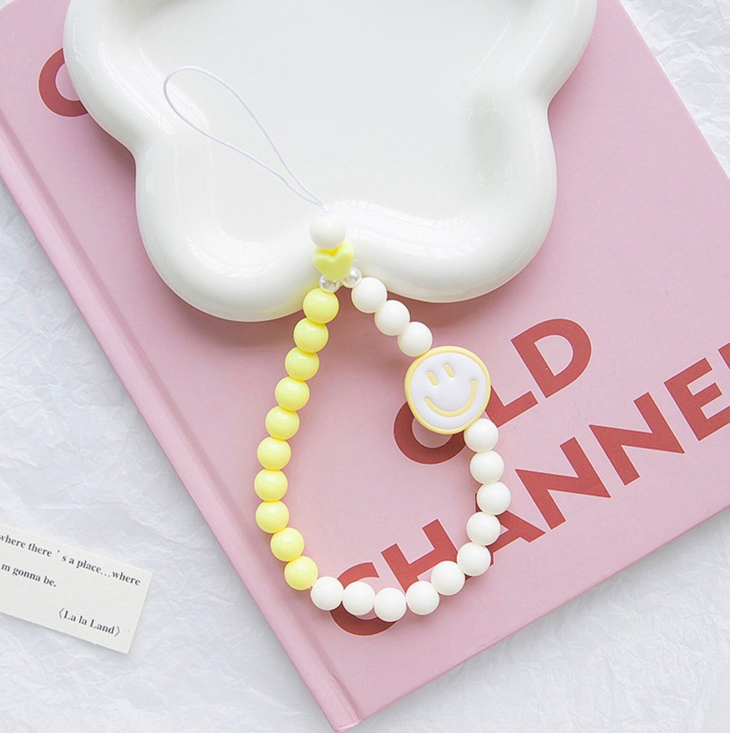 Cute Acrylic Happy Face Themed Lanyard, Phone Accessories