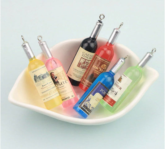 Cute Alcohol Bottle Charms (12 x 52mm)
