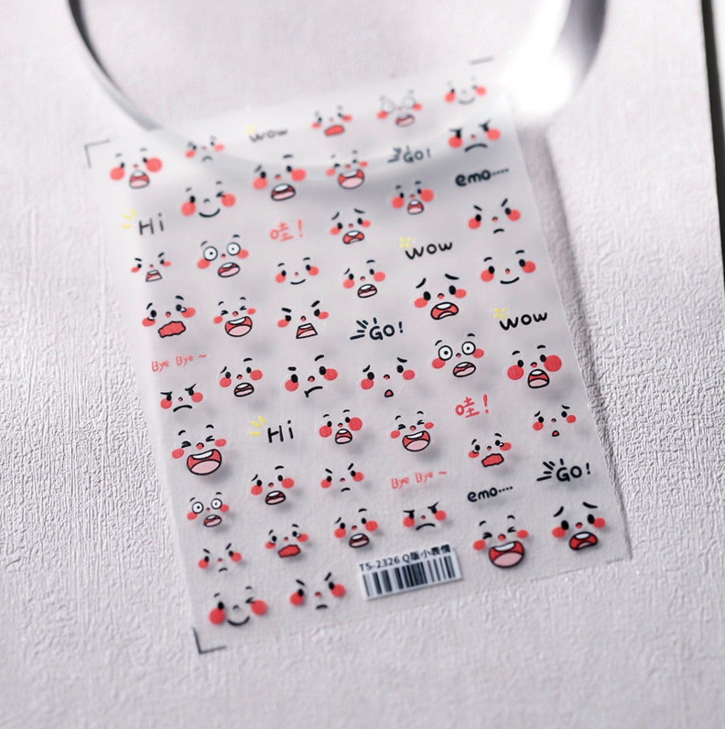 Cute and Funny Facial Expression Nail Art Sticker (TS-2326,TS-2327)