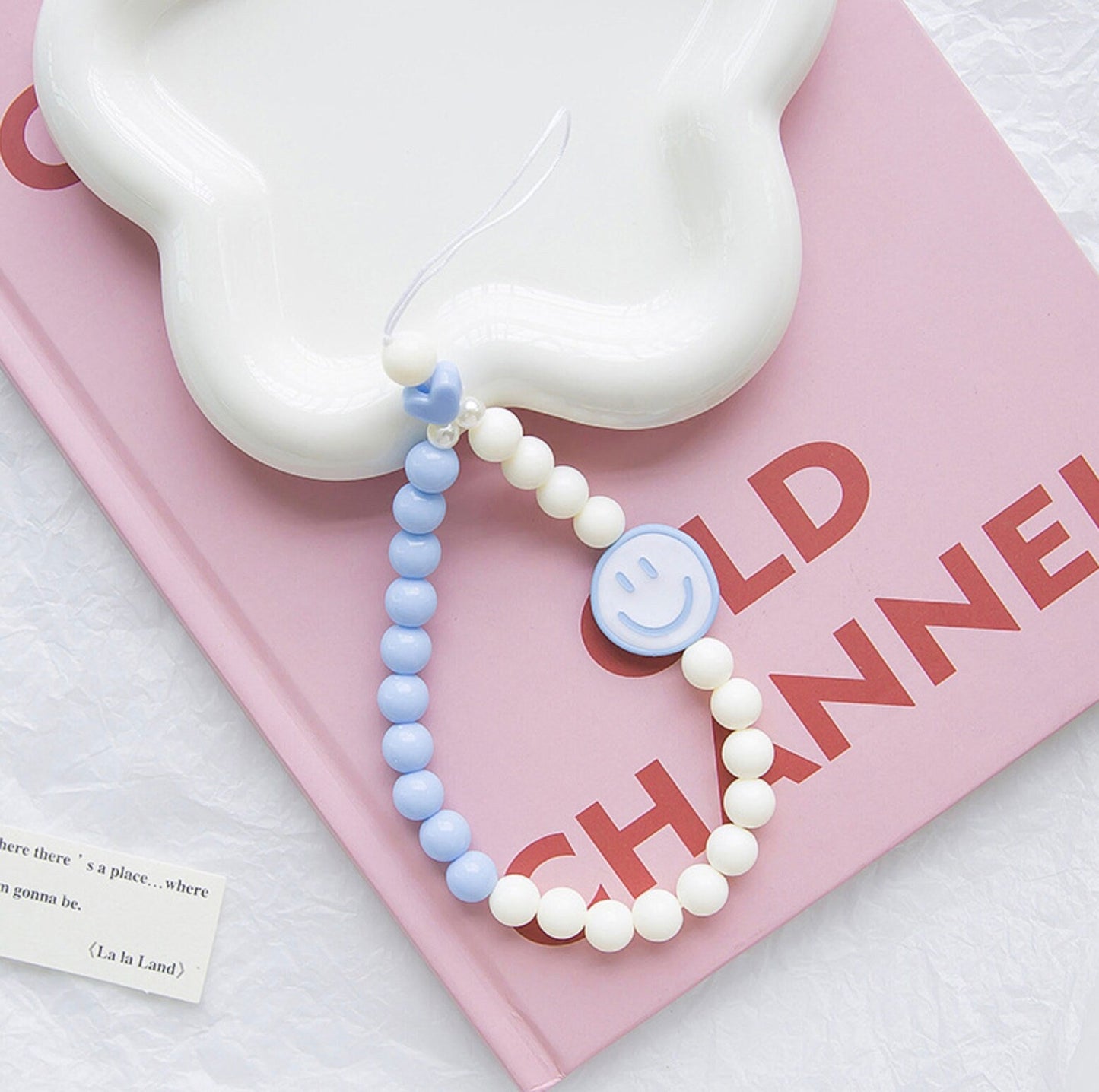 Cute Acrylic Happy Face Themed Lanyard, Phone Accessories