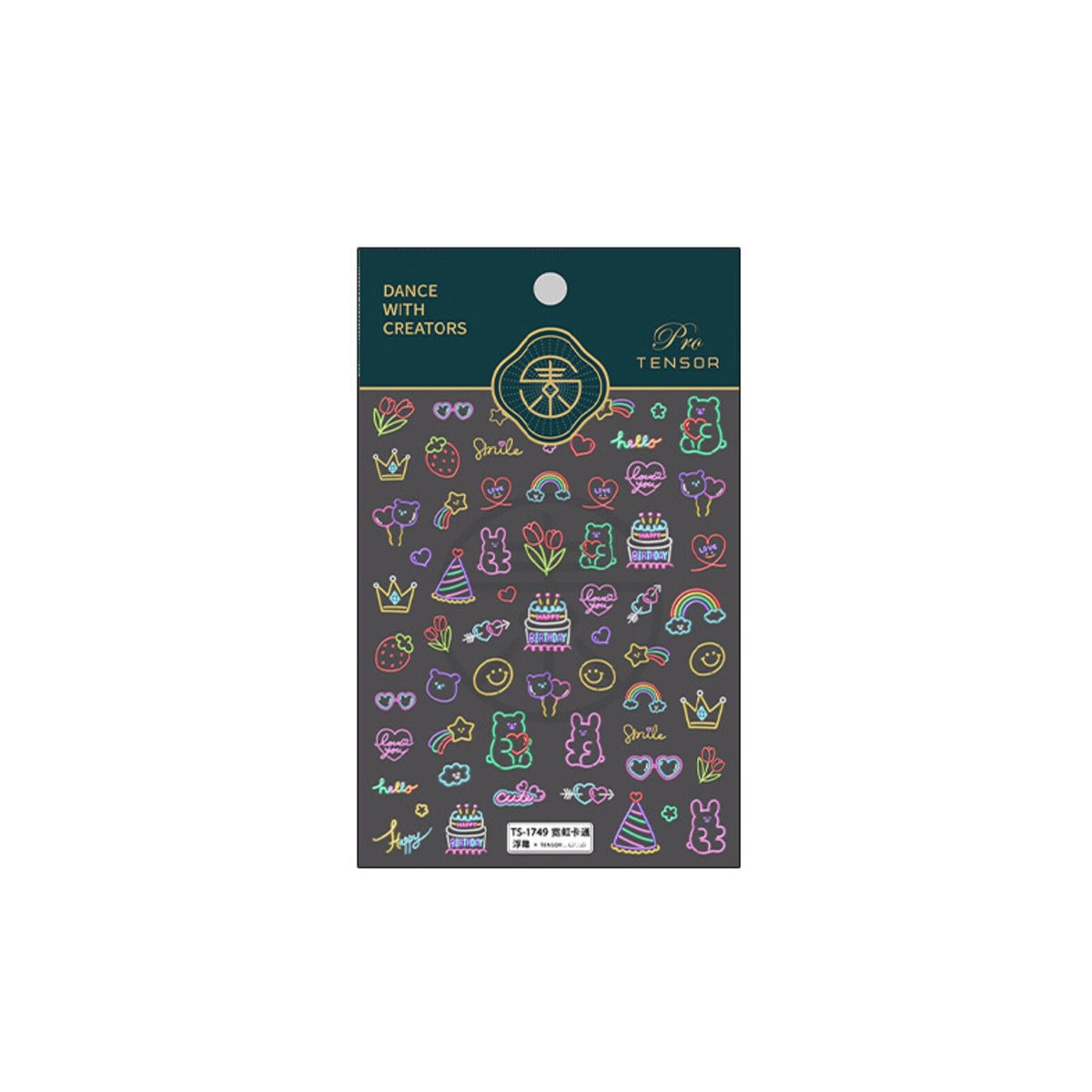 Cute Birthday Doodle Nail Art Stickers (TS-1749, TS-1750)