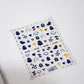 Cute Blue Space Ghost,  Space Themed Nail Art Stickers (2D and 3D)