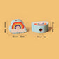 10MM Cute Blue/Pink Rainbow Themed Polymer Clay Beads
