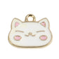 Cute Blushing Cat Face Enamel Zinc Alloy Charm Oil Drop Style Pendant