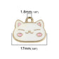 Cute Blushing Cat Face Enamel Zinc Alloy Charm Oil Drop Style Pendant