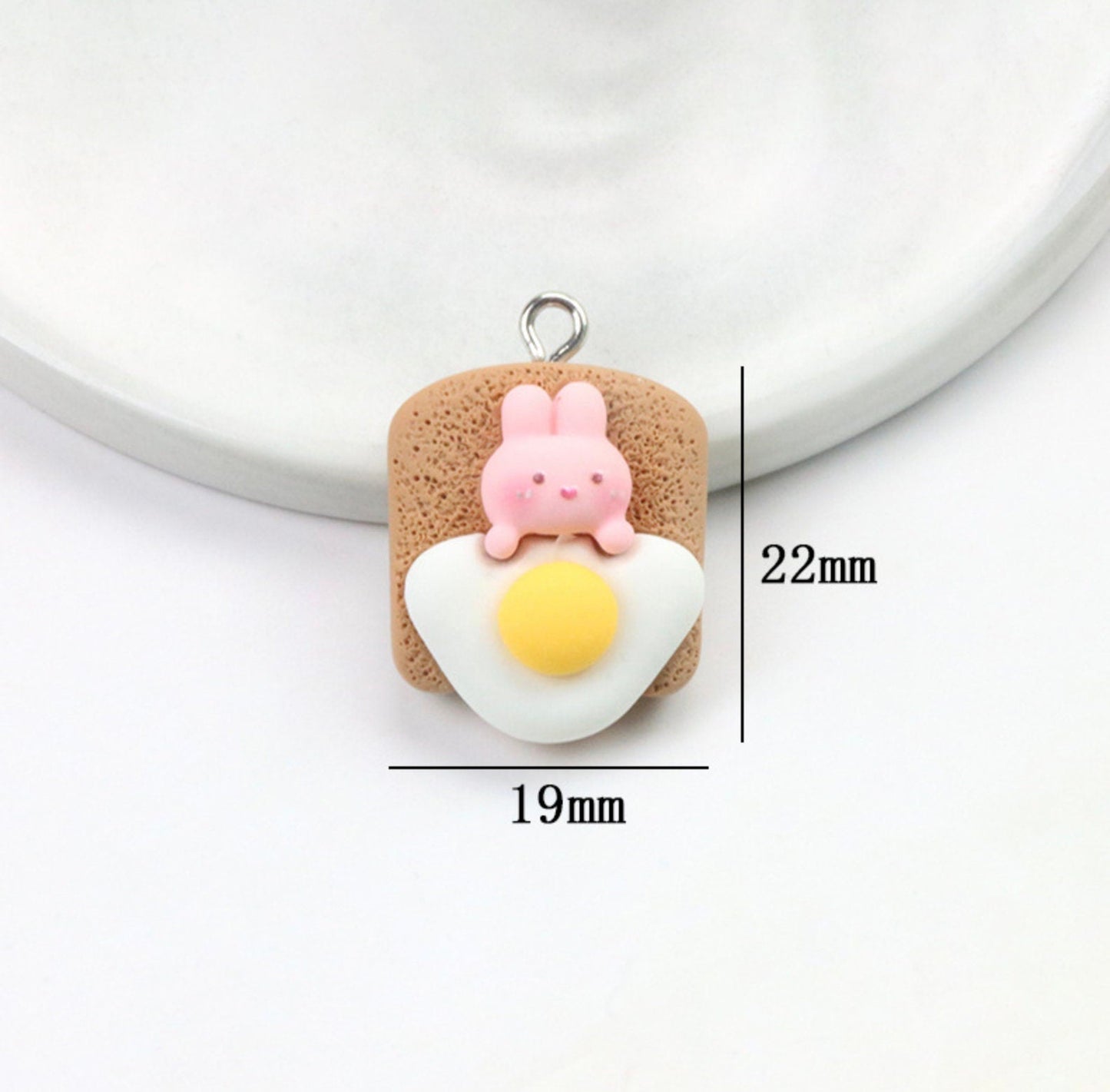 Cute Bunny Themed Food Charms (Donuts, Ice Cream, Cupcake, Bread)
