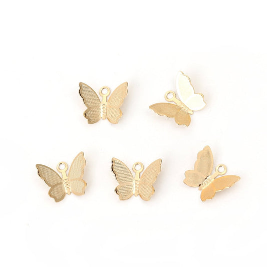 Cute Butterfly  18K GOLD PLATED Charm (13MM x 11MM)