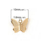 Cute Butterfly 18K GOLD PLATED Charm (13MM x 11MM)