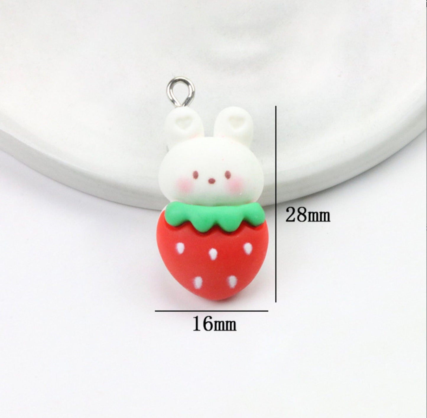 Cute Bunny Themed Food Charms (Donuts, Ice Cream, Cupcake, Bread)