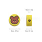 9MM Cute Brown Bear, Animal Themed Polymer Clay Beads