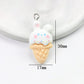 Cute Bunny Themed Food Charms (Donuts, Ice Cream, Cupcake, Bread)