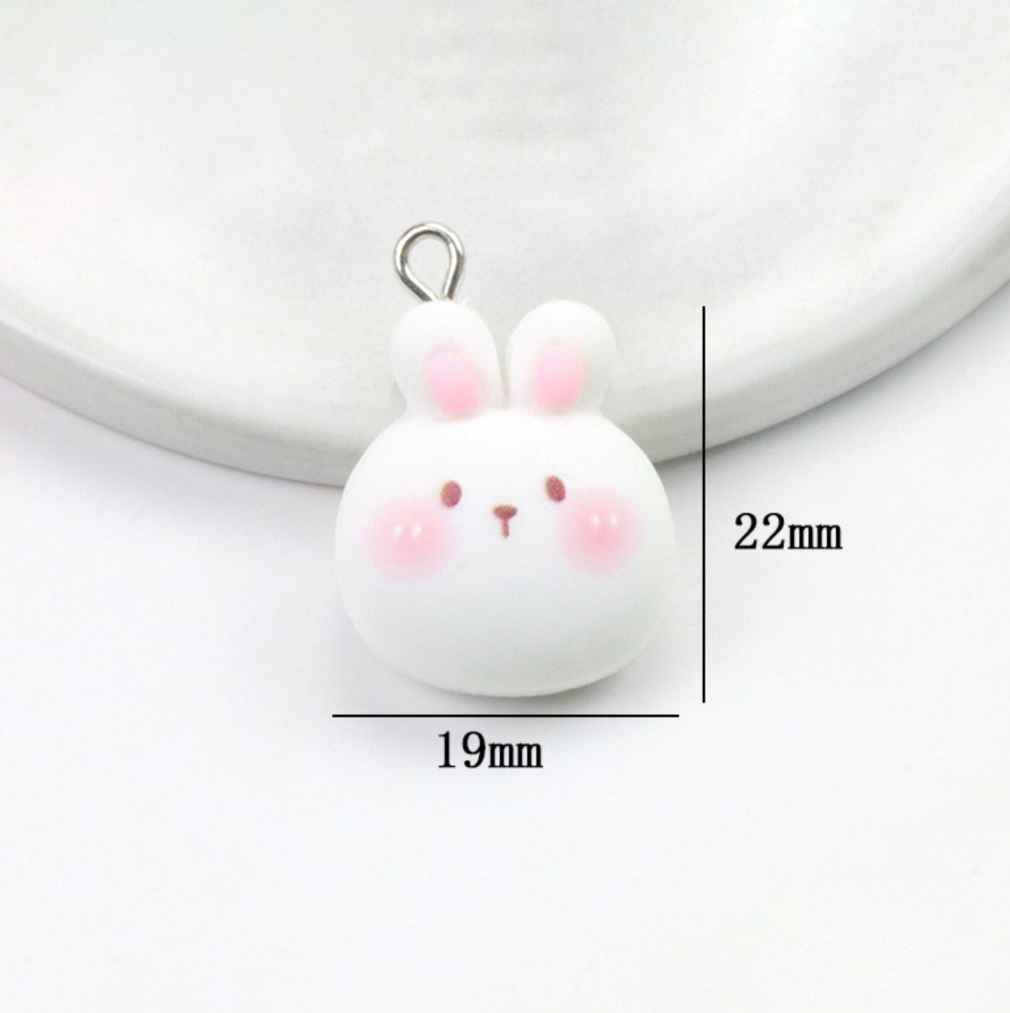Cute Bunny Themed Food Charms (Donuts, Ice Cream, Cupcake, Bread)