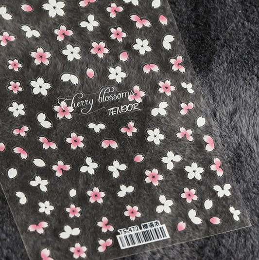 Cherry Blossom, Sakura Theme Nail Art Sticker (TS-472,TS-473,TS-504)